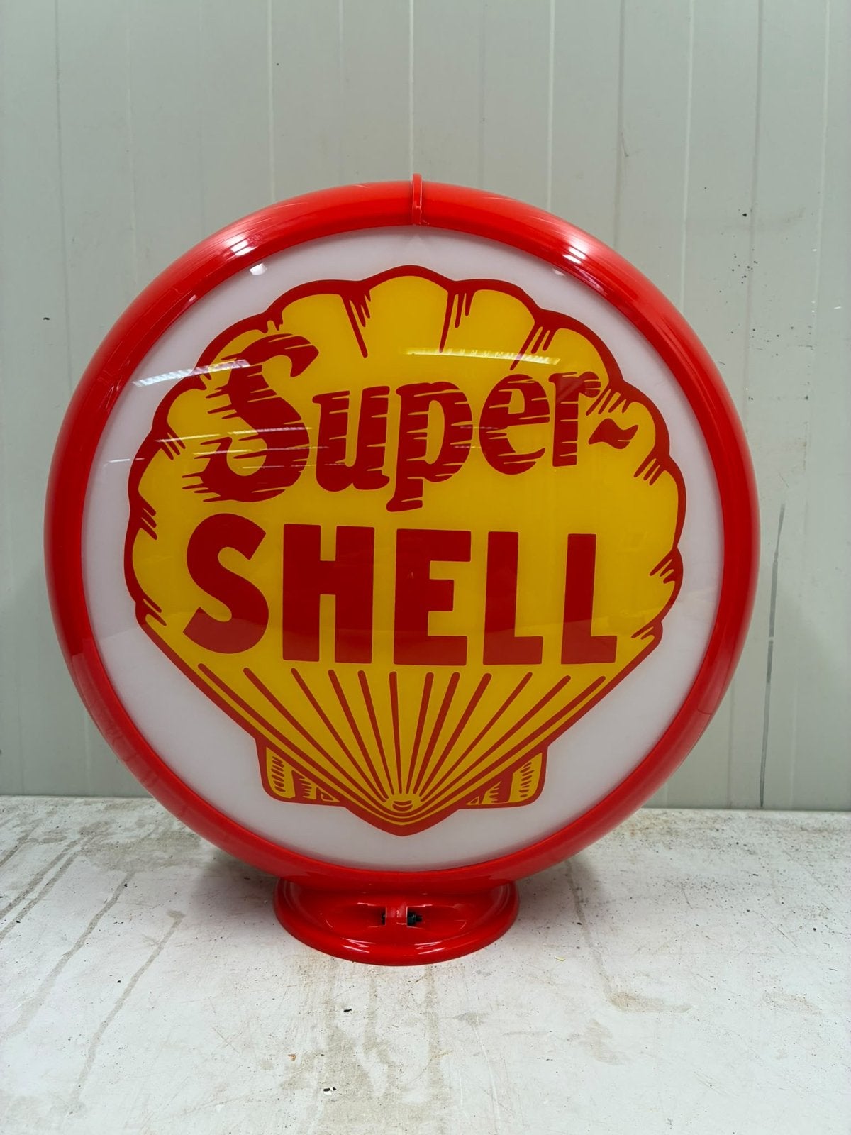 Shell benzinepomp globe - Super Shell - 42x40x13 cm, Ophalen of Verzenden, Gebruikt
