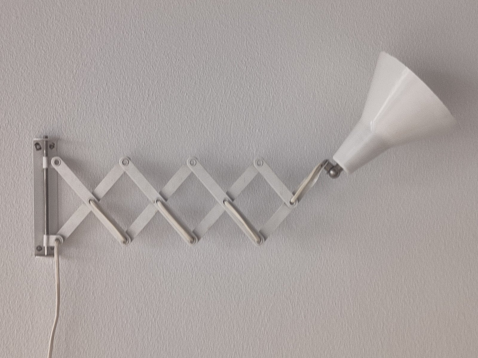 Vintage Anvia lamp Hoogervorst harmonica lampje wandlamp, Anvia, Gebruikt, ., Indirect licht