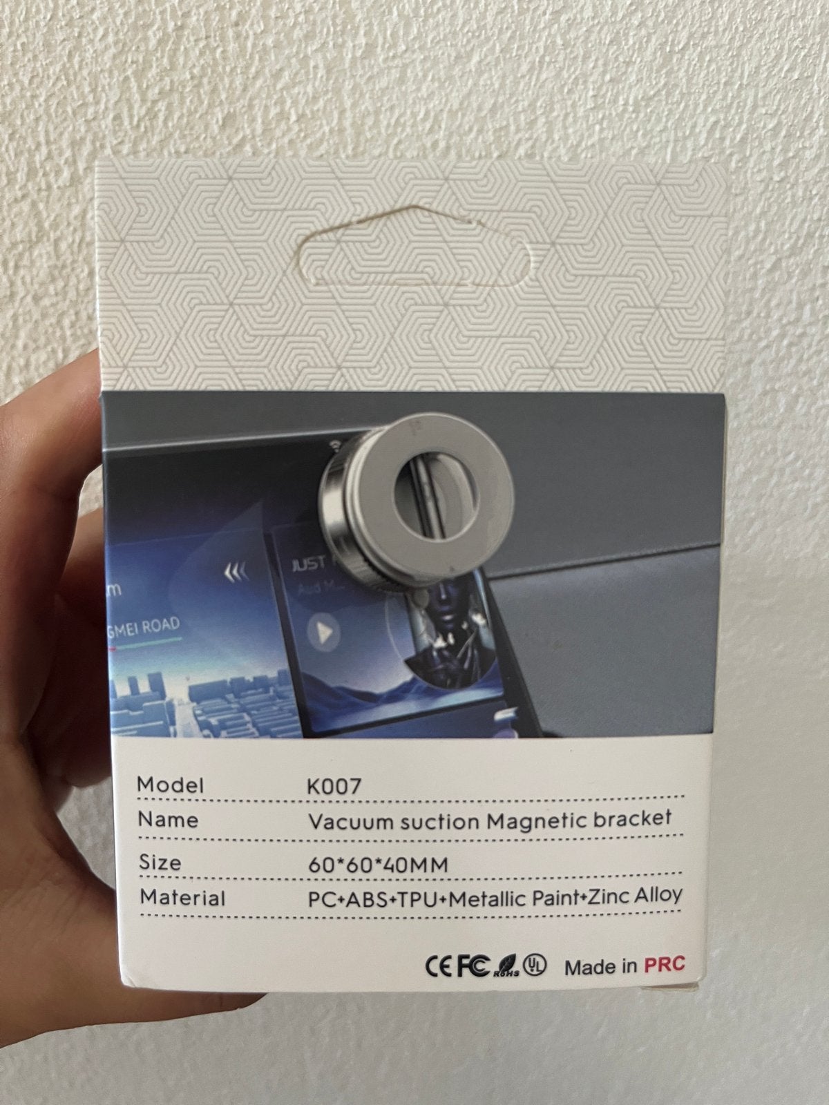 K007 Magnetische Telefoonhouder Auto - Vacuum Zuignap, Ophalen of Verzenden, Nieuw, Auto