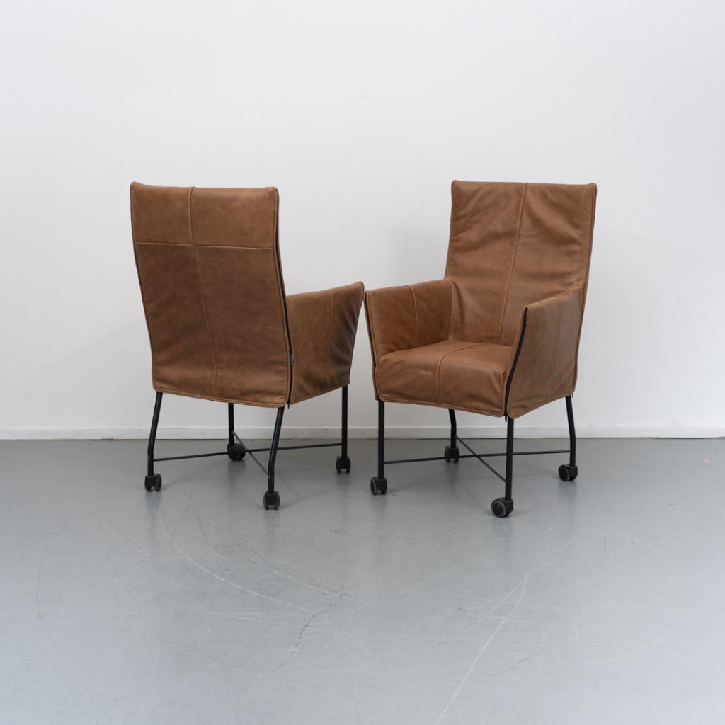 8x Montis Chaplin eetkamerstoelen Buffalo Leder, Niet ingevuld, Niet ingevuld, Ophalen of Verzenden, Zo goed als nieuw