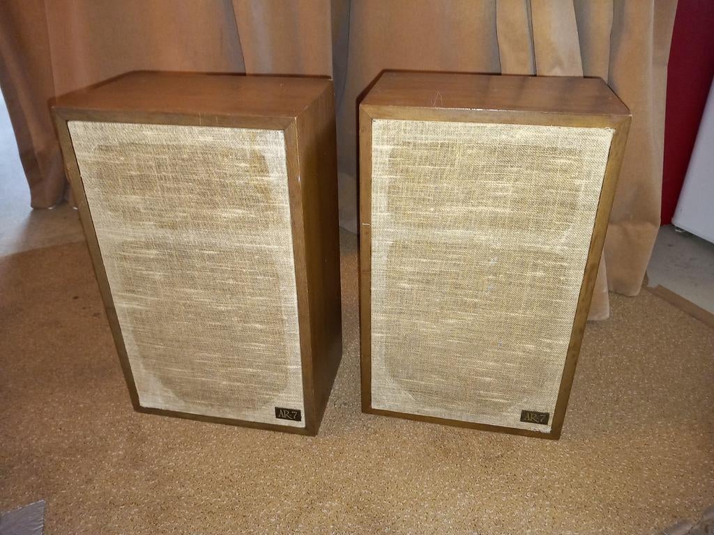 Vintage luidsprekers Acoustic Research AR7, Ophalen of Verzenden, Minder dan 60 watt, Front, Rear of Stereo speakers, Overige merken