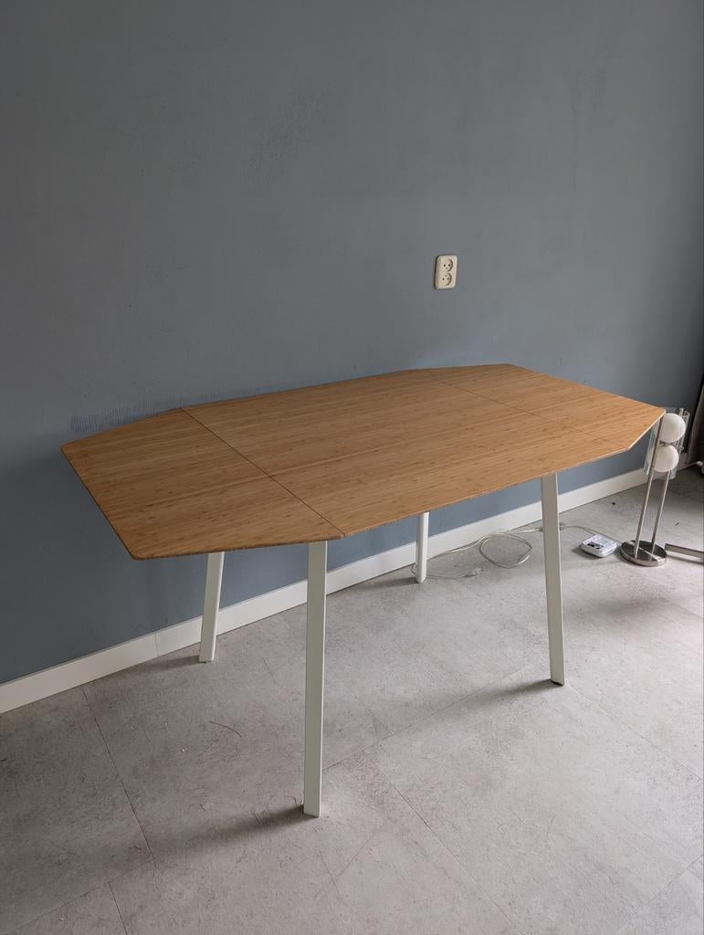 IKEA PS 2012 Klaptafel - Bamboe eettafel, Ophalen, Gebruikt, 100 tot 150 cm, 50 tot 100 cm