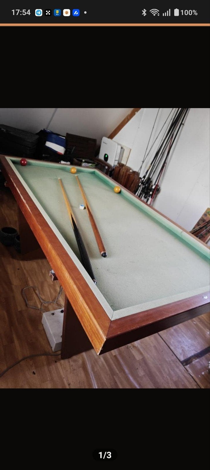 Biljarttafel en toebehoren (84*173), Ophalen, Gebruikt, Biljarttafel