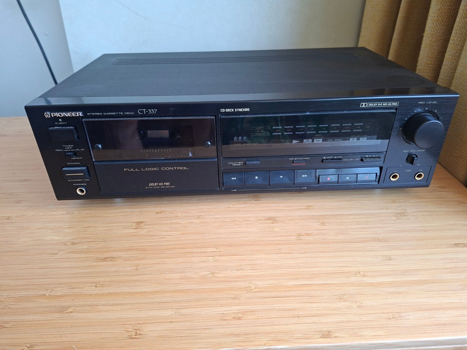Pioneer CT-337 Stereo Cassettedeck - Full Logic Control, Audio, Tv en Foto, Cassettedecks, Ophalen, Enkel, Overige merken, Tiptoetsen