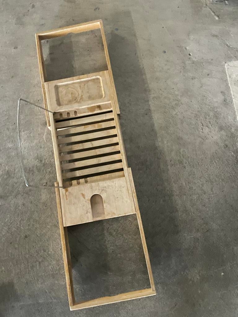 Houten badkamer rek, Huis en Inrichting, Badkamer | Badtextiel en Accessoires, Gebruikt, Overige typen, Bruin, Ophalen