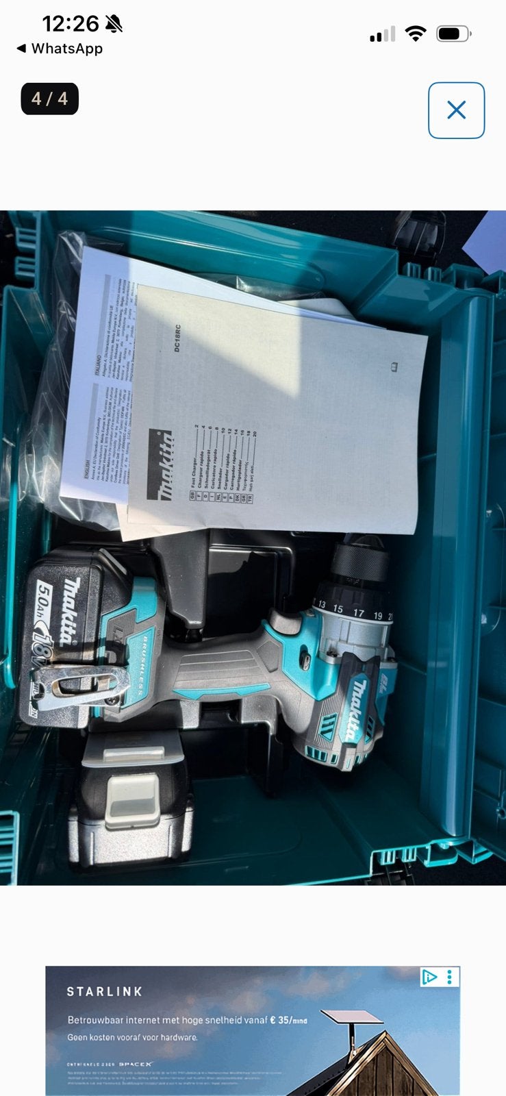 Makita 18V accu schroef-/boormachine, Ophalen of Verzenden, Zo goed als nieuw, Boormachine