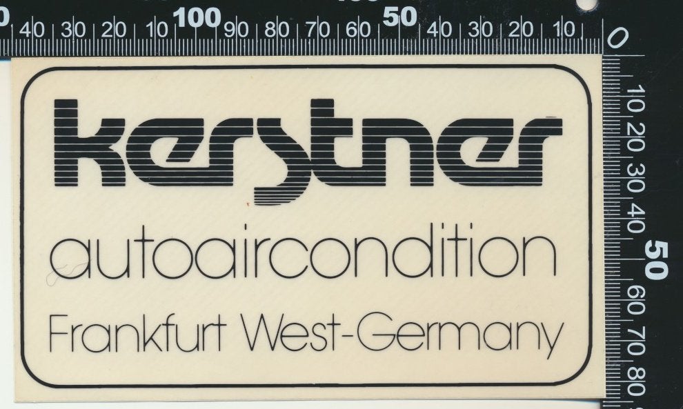 Sticker: Kerstner Autoaircondition - Frankfurt, Verzenden, Zo goed als nieuw, Bedrijf of Vereniging