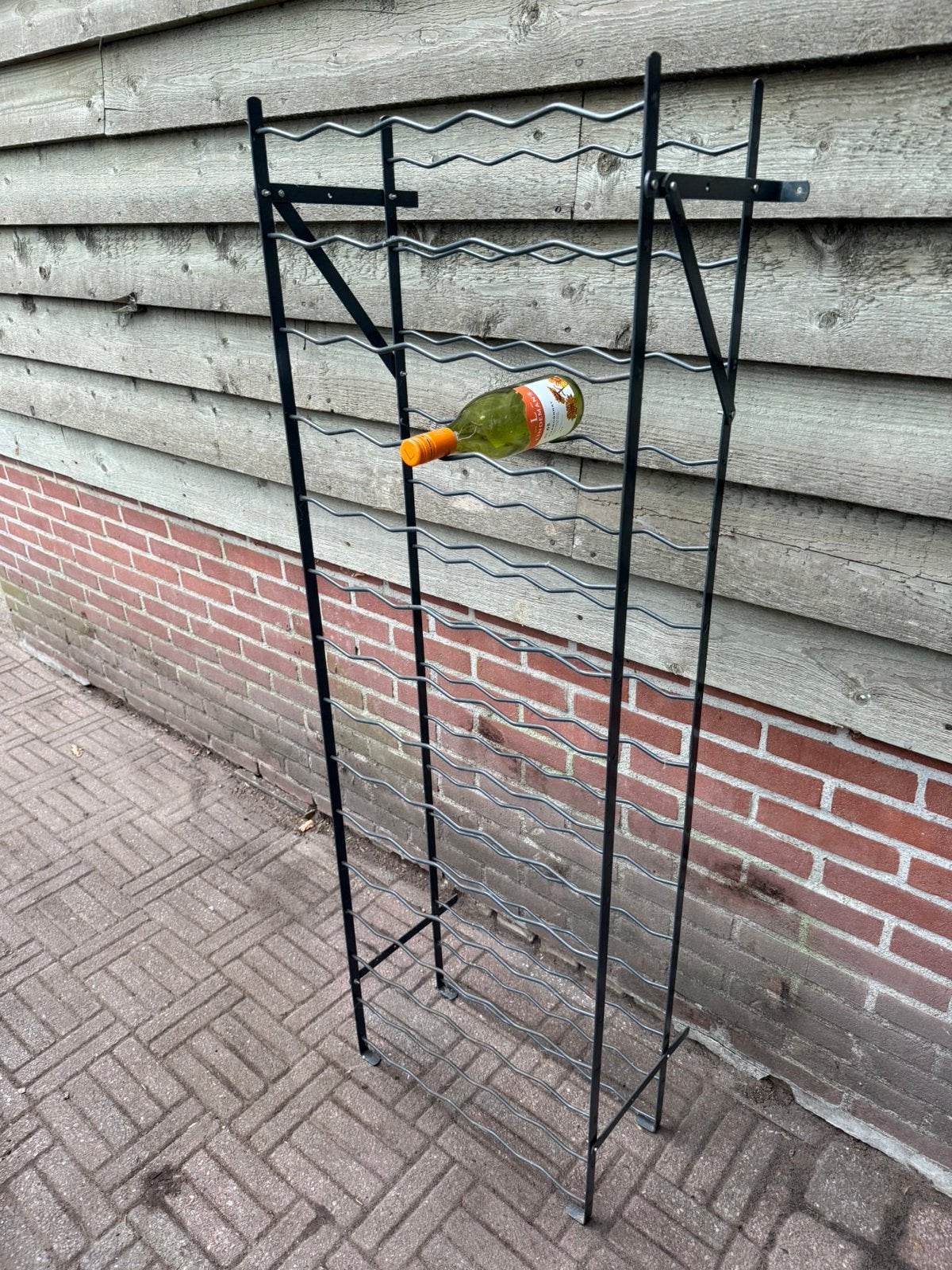 4 grote wijnrekken., Ophalen, Gebruikt, Metaal, 25 flessen of meer