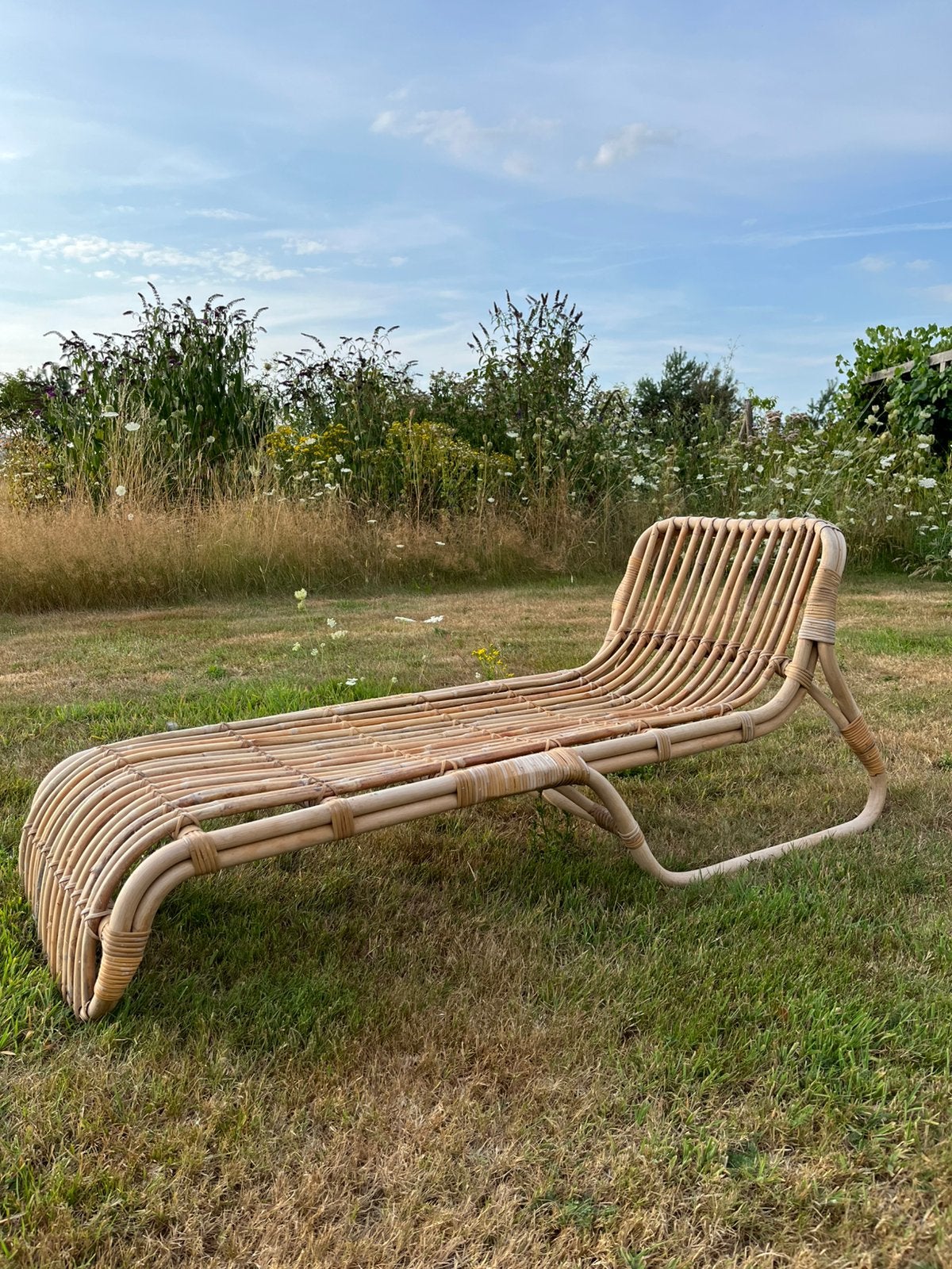 Ligbed Rotan van Piet Hein Eek( 2 stuks!), Tuin en Terras, Ligbedden, Ophalen, Zo goed als nieuw, Rotan