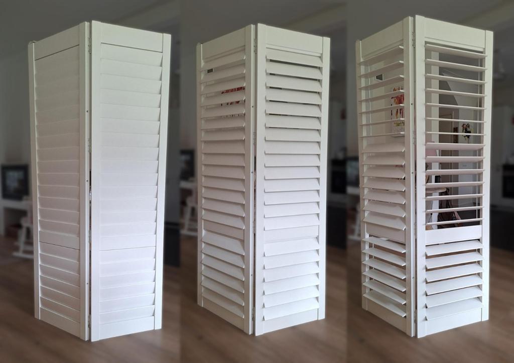 Witte houten shutters op maat - Elegant en functioneel, Ophalen, Zo goed als nieuw, Wit