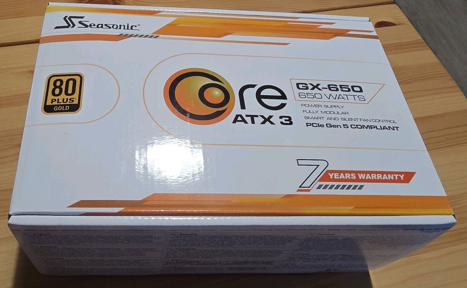 Seasonic Core GX-650 650W 80 PLUS Gold Voeding, Computers en Software, Ophalen, Nieuw