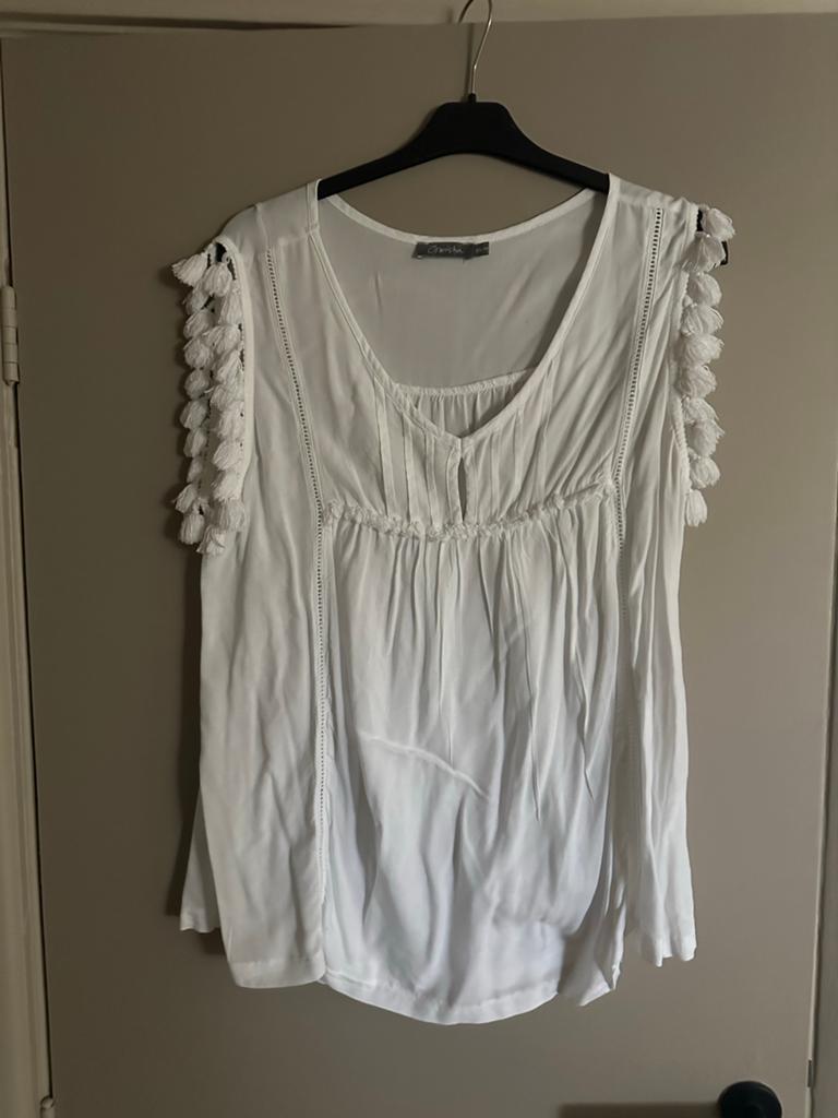 GEISHA Ibiza top 2XL Wit, Ophalen of Verzenden, Zo goed als nieuw, Maat 42/44 (L), Wit