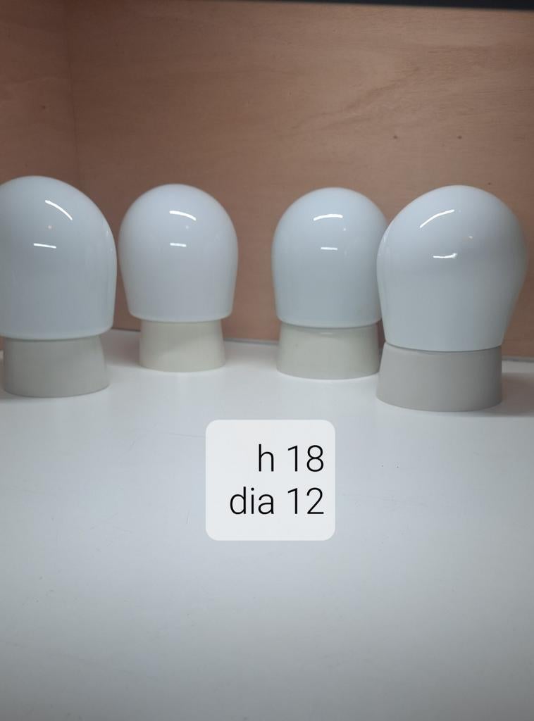 4 vintage bauhaus stijl druppel lampen, lees de beschrijving, Ophalen of Verzenden, Zo goed als nieuw, Glas