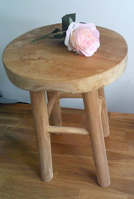 ROBUUSTE houten kruk plantenkruk zit kruk melkkruk, Ophalen, Gebruikt, Hout