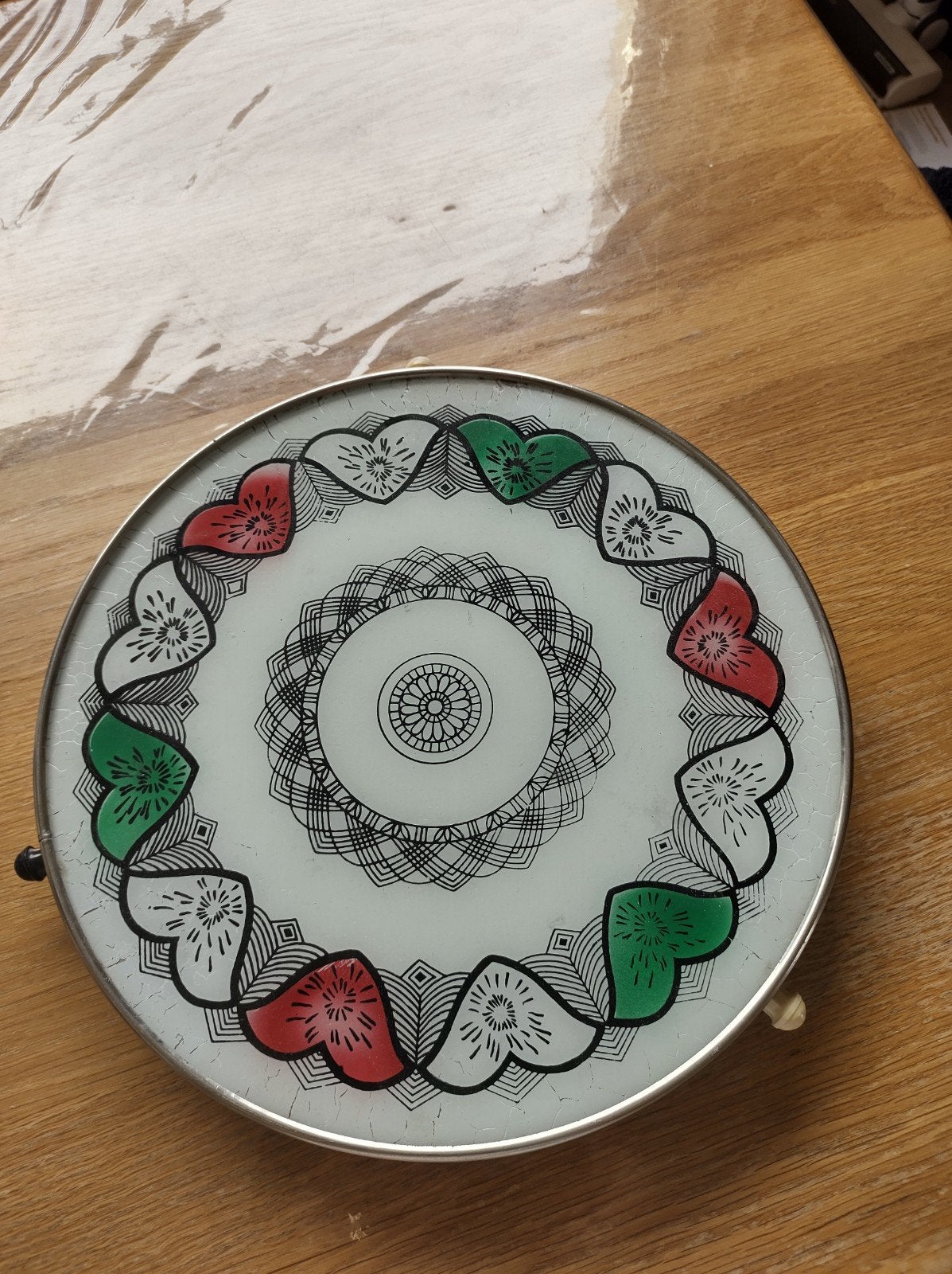 Vintage taart schaal, Ophalen of Verzenden