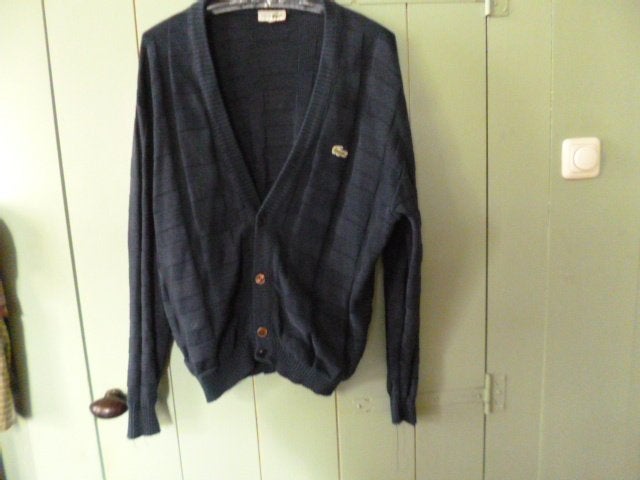 Lacoste marineblauw vest  maat M    IZGS, Ophalen of Verzenden, Zo goed als nieuw, Maat 48/50 (M), Blauw