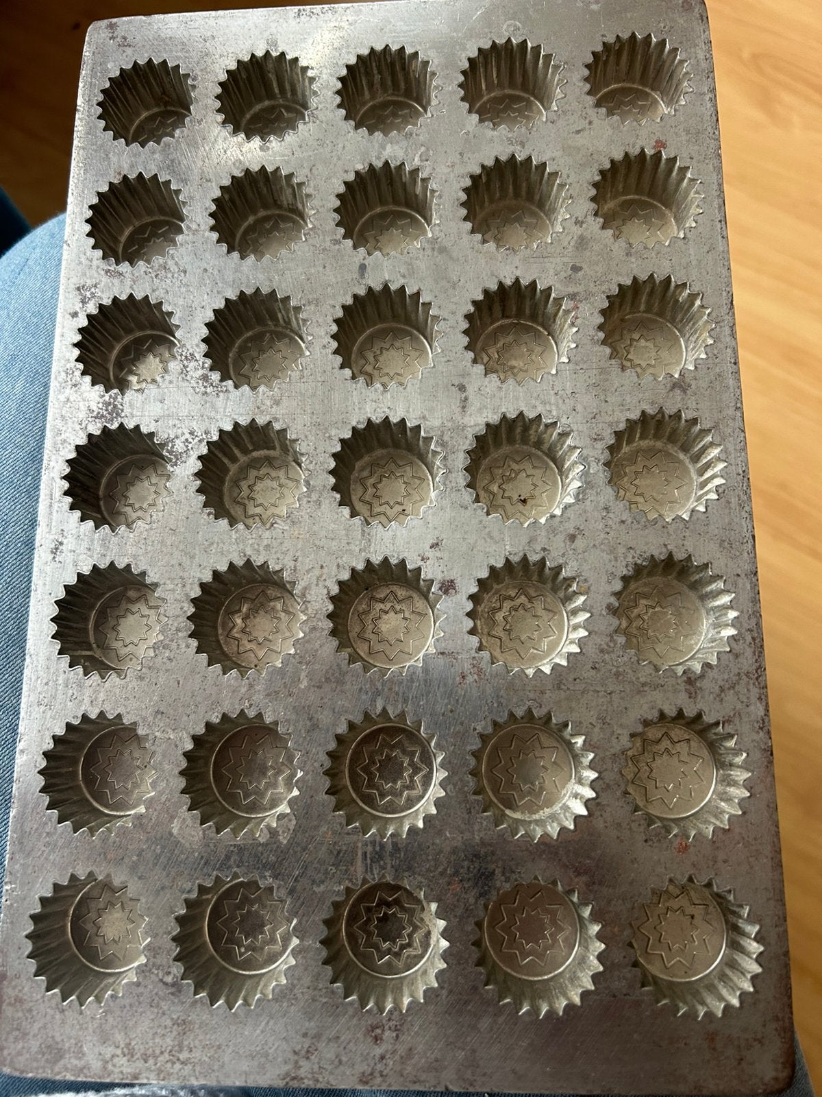 Metalen antieke chocolade vorm, Ophalen of Verzenden