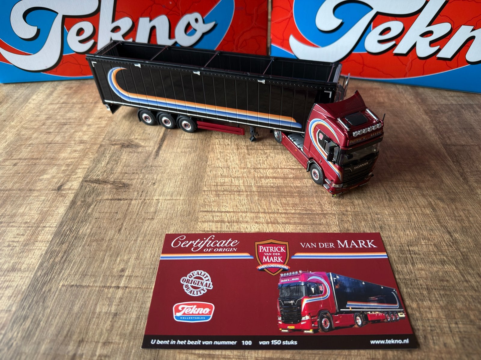 Tekno Scania van der Mark, Ophalen of Verzenden, Zo goed als nieuw, Bus of Vrachtwagen, Tekno