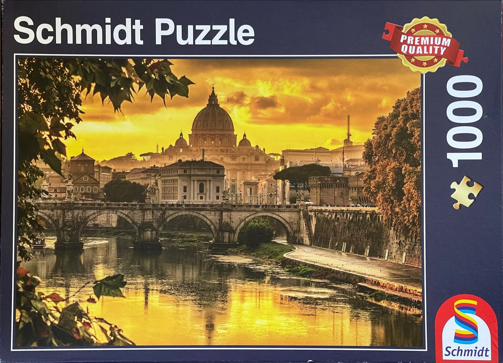 Schmidt Legpuzzel 1000 stukjes - Gouden licht boven Rome, Ophalen of Verzenden, 500 t/m 1500 stukjes, Zo goed als nieuw, Legpuzzel