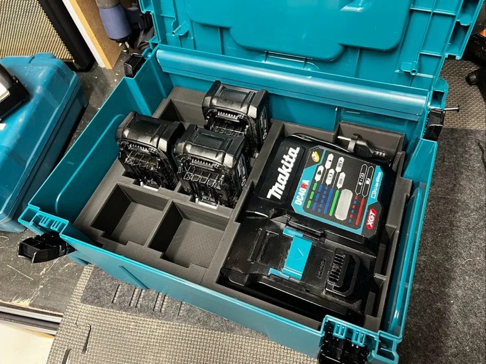 3D Geprinte Makita 40V Accu/Lader Bak voor Mbox Type 2, Ophalen of Verzenden, Nieuw, Gereedschapsopslag, Makita
