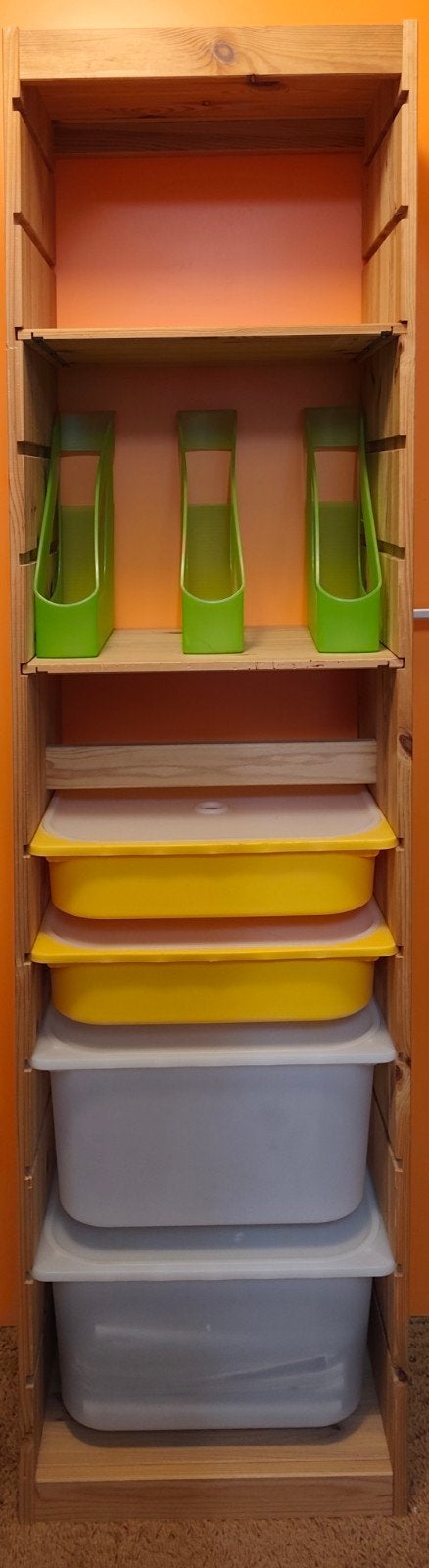 Ikea houten boekenkast met ladenbakken 175x44x30 cm, Huis en Inrichting, Ophalen, Met plank(en), Minder dan 50 cm, Gebruikt