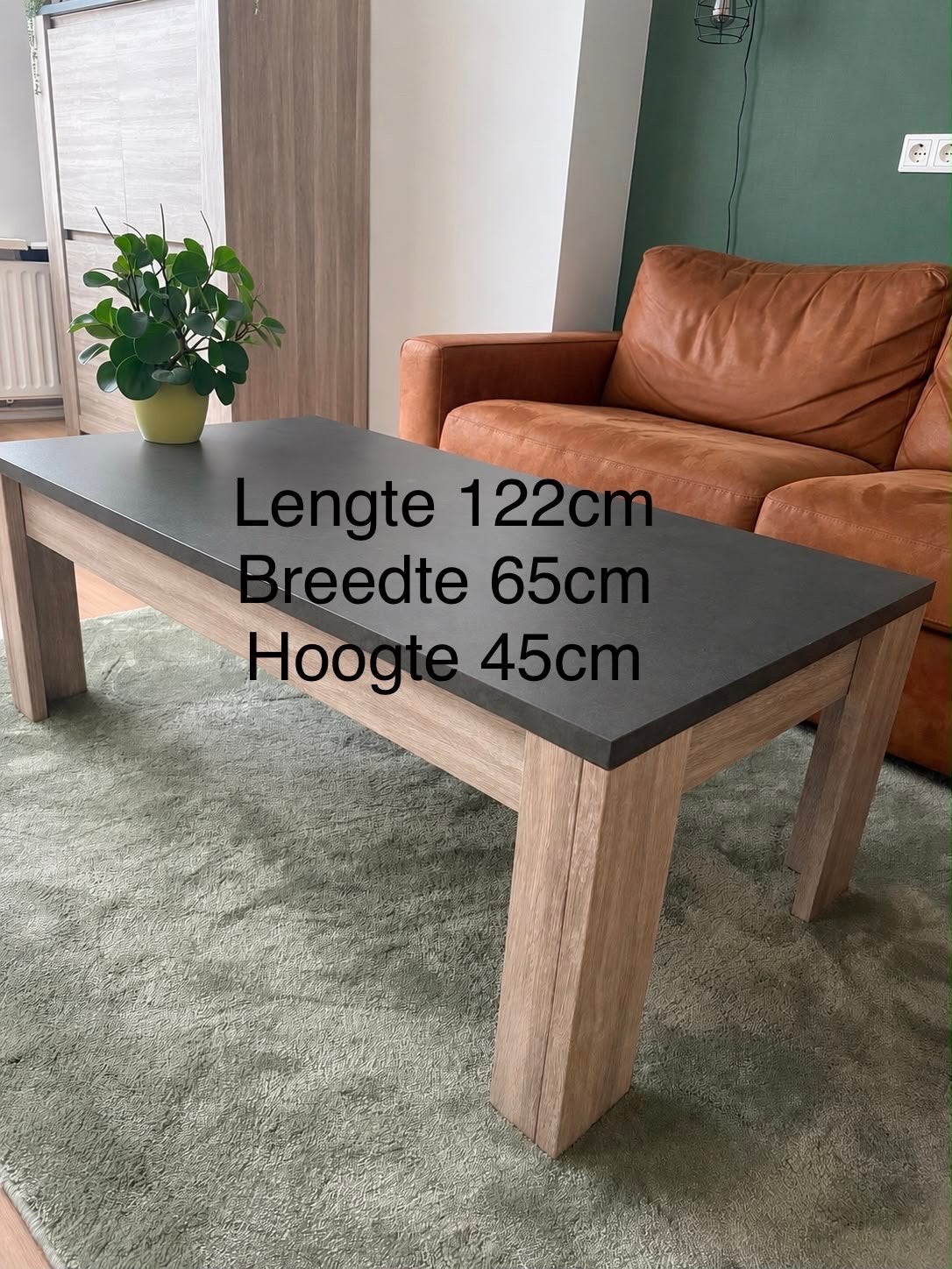 Salontafel, eettafel/stoelen, dressoir en tv-meubel set, Ophalen, 100 tot 150 cm, Zo goed als nieuw, Overige houtsoorten