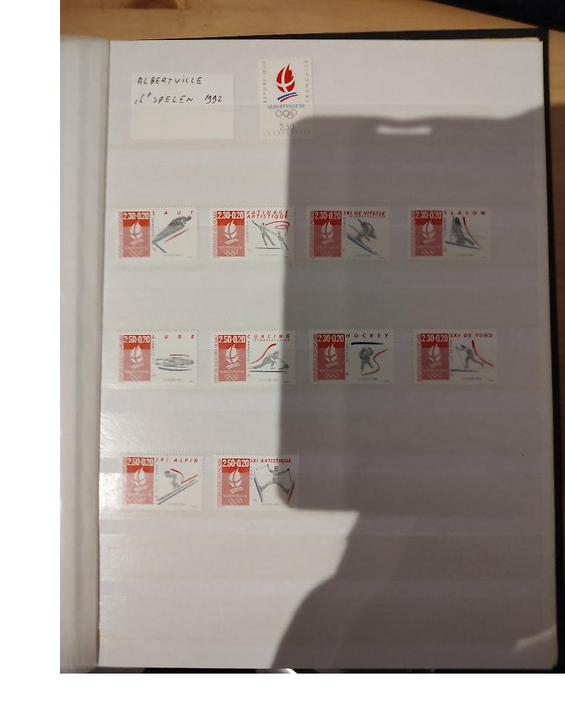 Postzegels Albertville 1992, Ophalen of Verzenden, Gestempeld, Sport