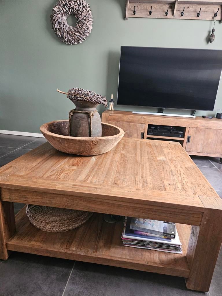 Mooie vierkante salontafel; Hampton, Ophalen, 50 tot 100 cm, Vierkant, 50 tot 100 cm