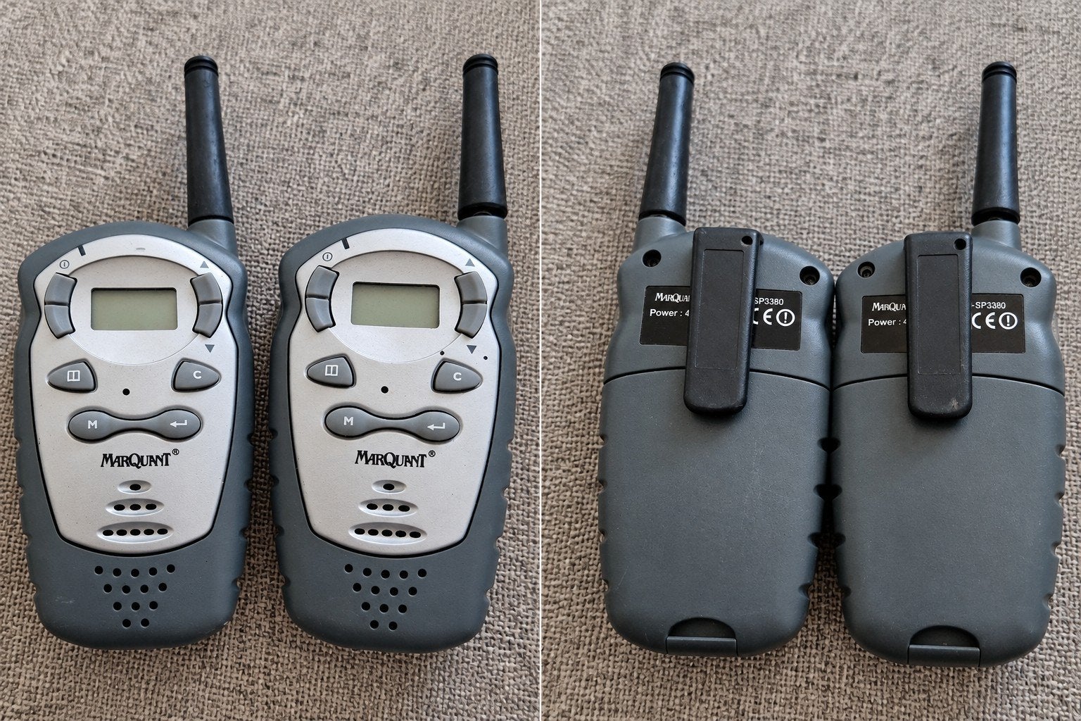 Te koop: 2 vintage Marquant walkie talkies / portofoons., Ophalen of Verzenden, Minder dan 2 km