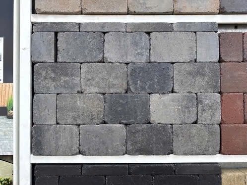 stonique trommel 21x14x7 cm grijs/zwart trommelsteen, Tuin en Terras, Nieuw, Ophalen of Verzenden, 10 m² of meer, Beton