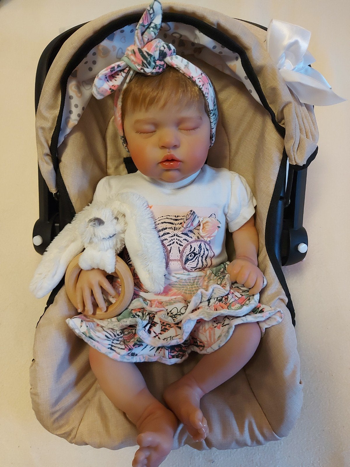 Schattige Reborn Baby Girl, Verzamelen, Poppen, Ophalen of Verzenden, Zo goed als nieuw, Babypop