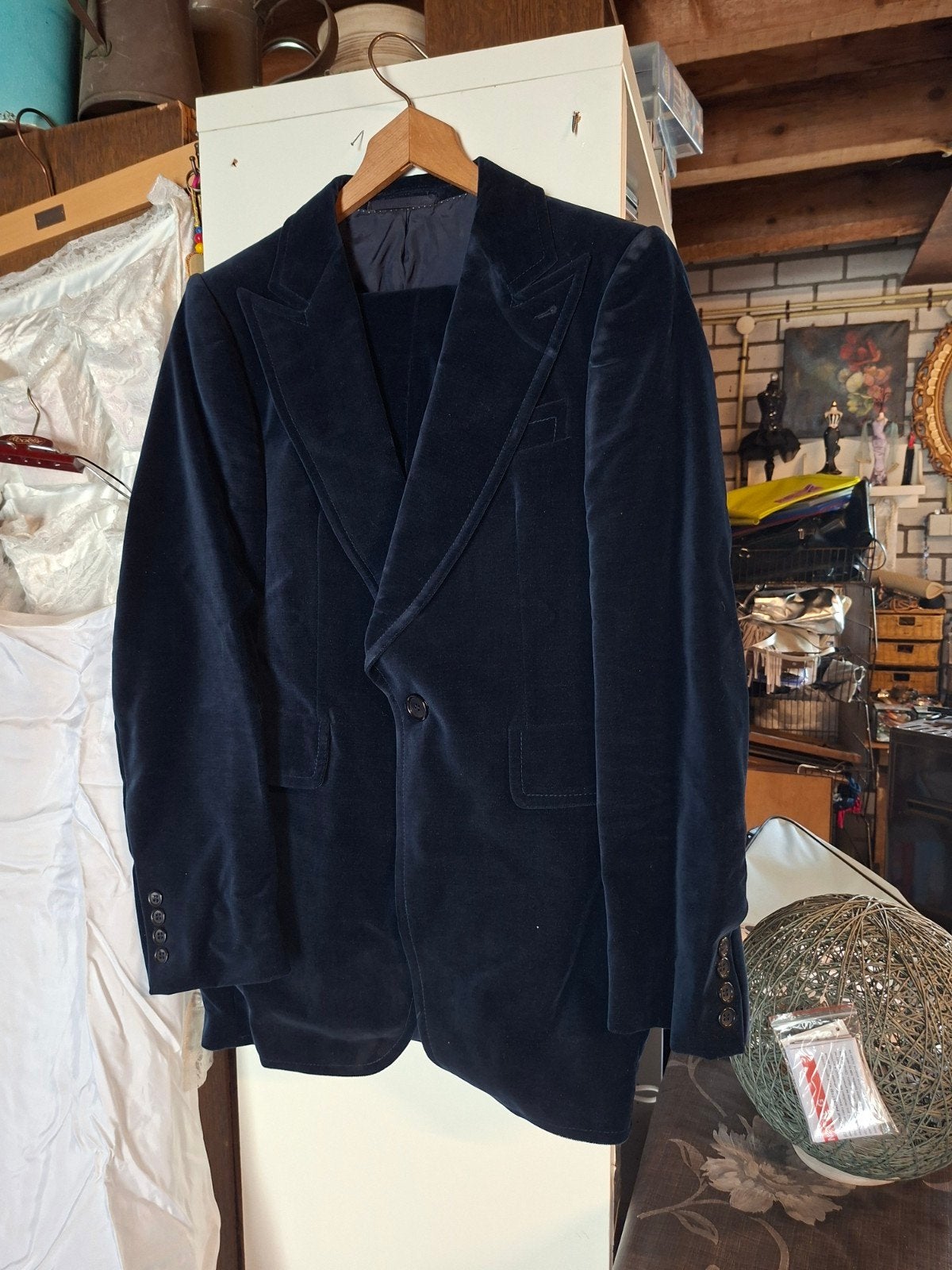 Vintage op maat gemaakt herenpak - Maat S, Blauw, Gedragen, Maat 46 (S) of kleiner, Van Gils