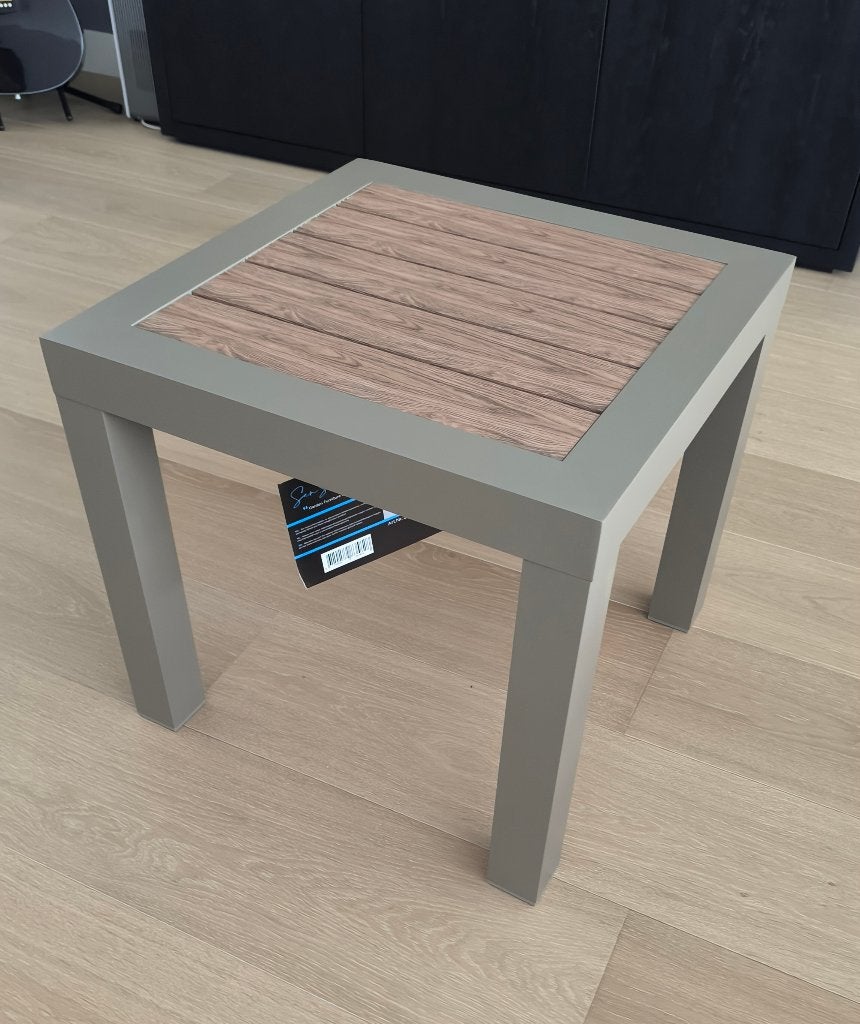 NIEUW SenS-Line tuin bijzet tafeltje in stijlvol taupekleur, Ophalen, Nieuw, Vierkant, Aluminium