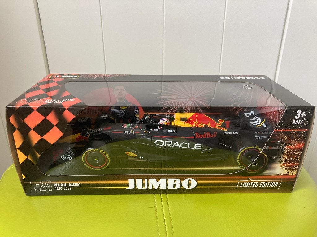 NIEUW Max Verstappen race auto Red Bull Oracle 2023, Ophalen of Verzenden, Nieuw, Auto, Bburago
