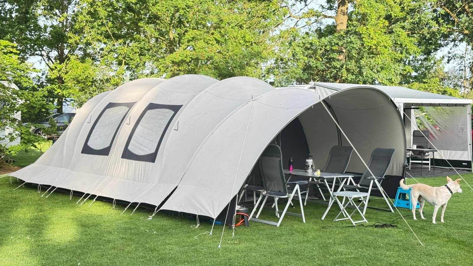 Velduil De Waard Tunneltent, Caravans en Kamperen, Tenten, Ophalen, Gebruikt