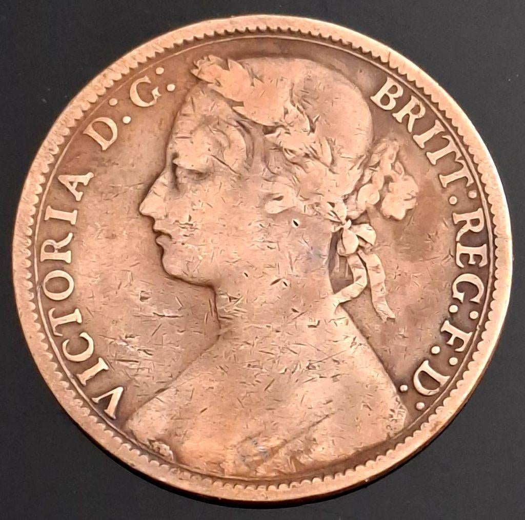 Engeland Penny Queen Victoria 1876-H, Ophalen of Verzenden, Overige landen, Losse munt