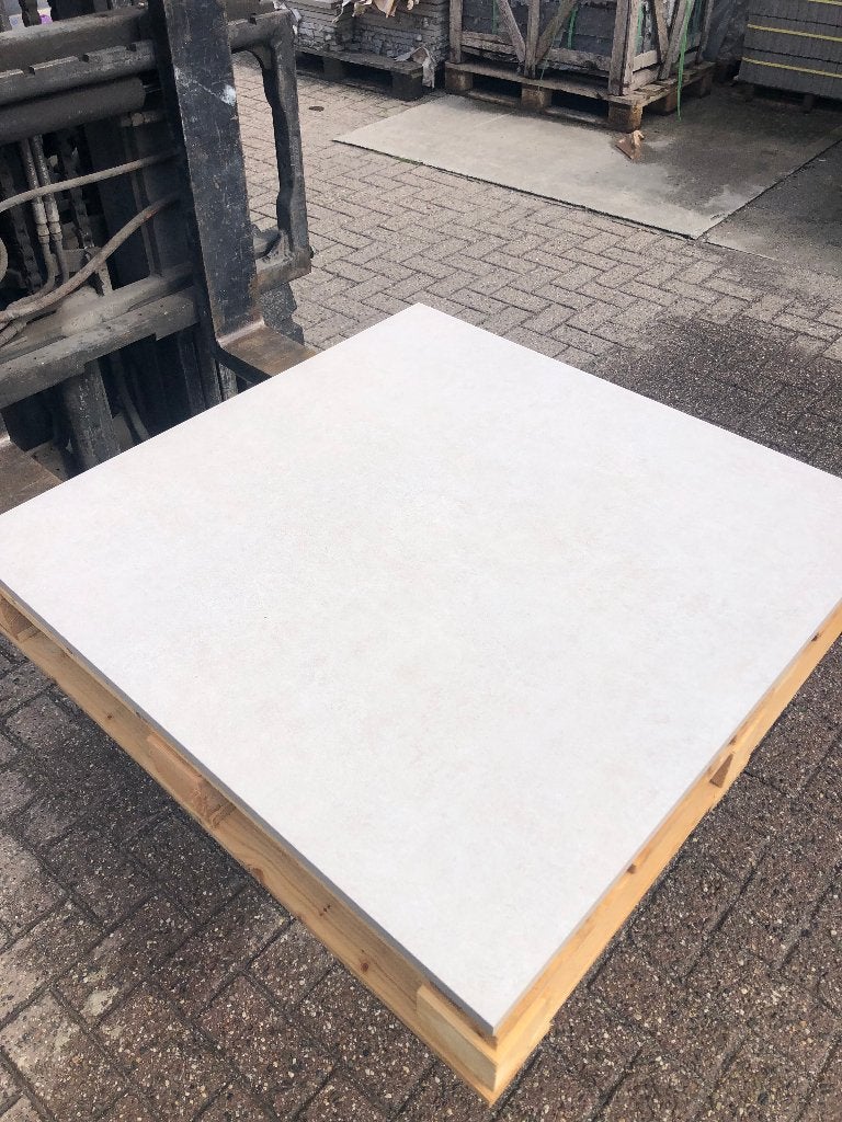 Keramische terrastegels Pearl Ivoorkleur 100x100x2 cm, Keramiek, Nieuw, Ophalen of Verzenden, 10 m² of meer