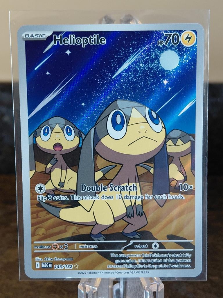 Helioptile Pokémon Kaart - 143/132 - Nieuwstaat, Ophalen of Verzenden, Nieuw, Losse kaart