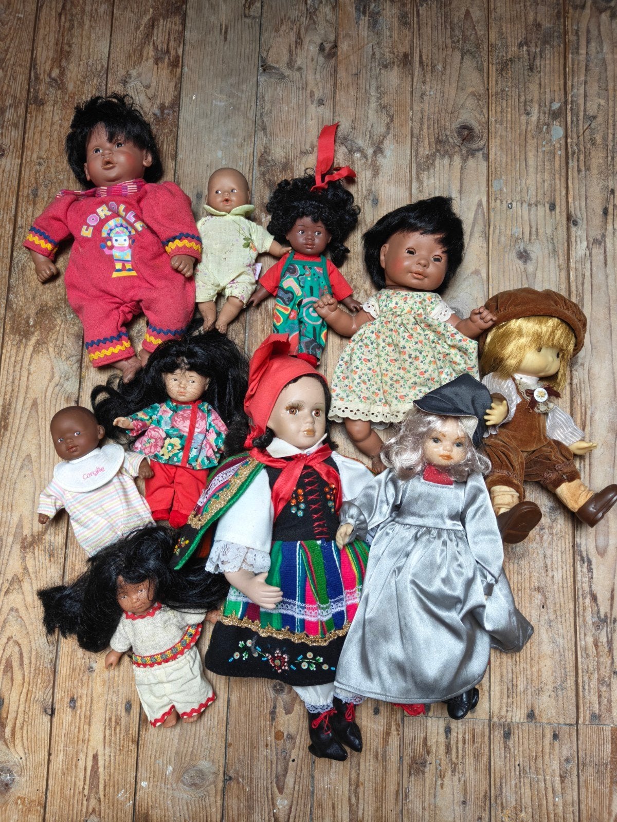 Diverse poppen collectie - 10 stuks, verschillende types, Ophalen of Verzenden, Gebruikt, Overige typen