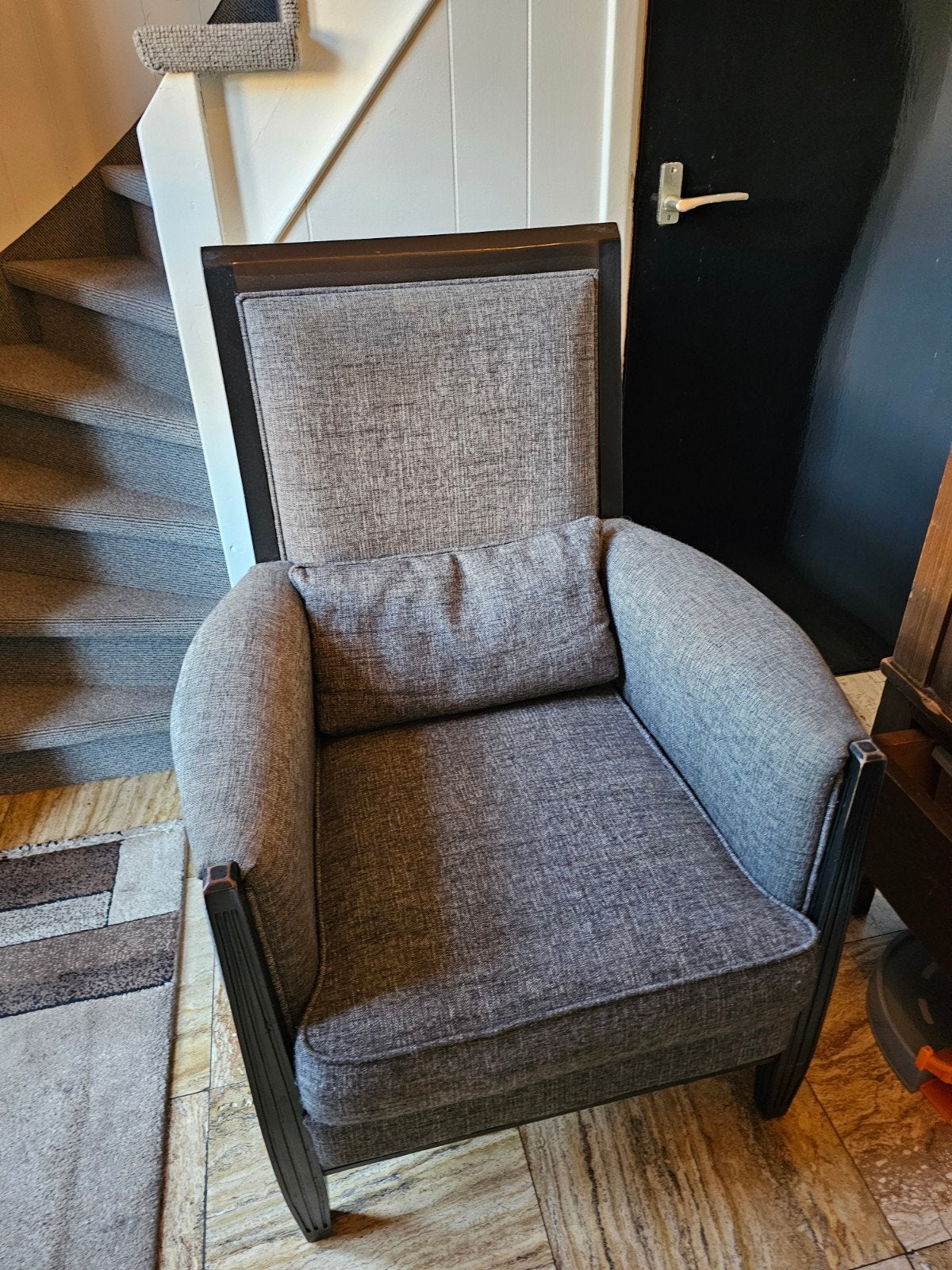 Fauteuil zwart grijs gratis ophalen, Ophalen, Gebruikt, Minder dan 75 cm, 50 tot 75 cm