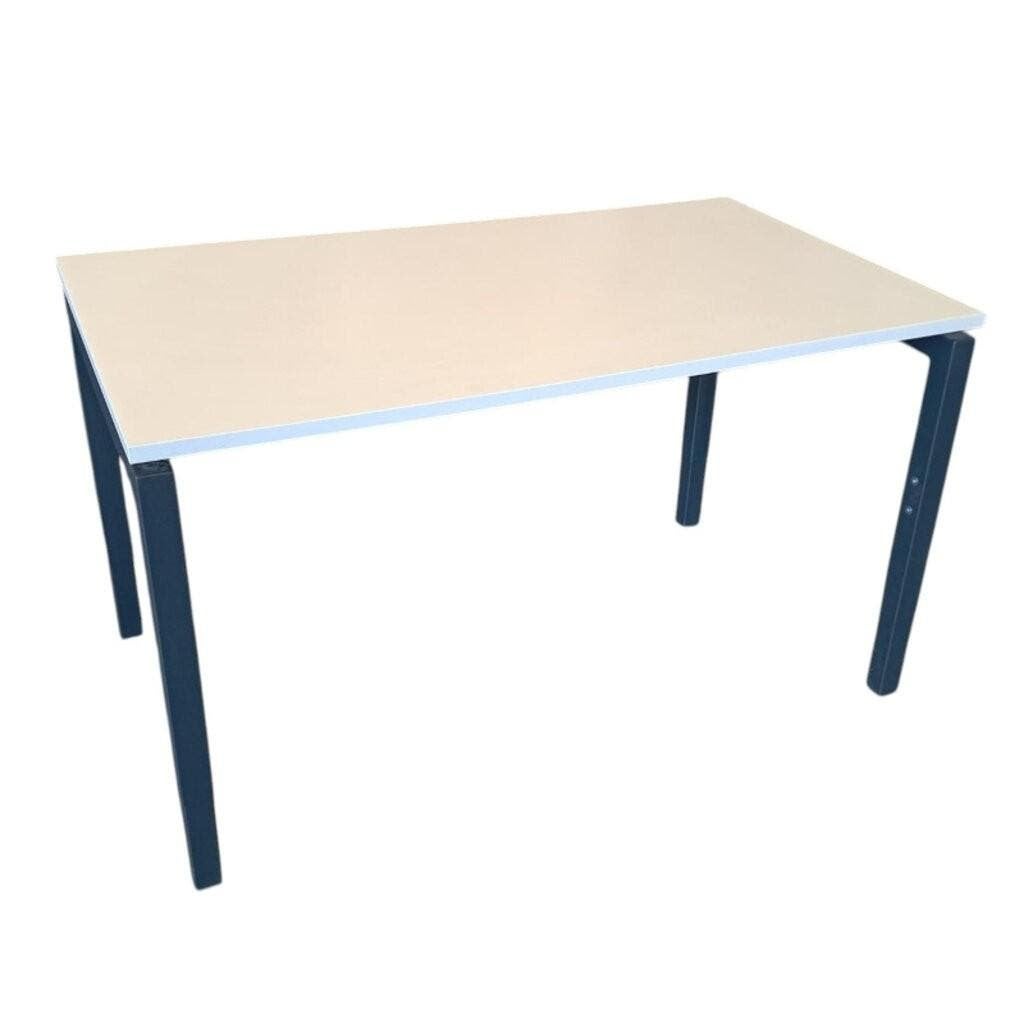 Vierpoot Inbusbureau Antraciet Wit B160xD80, Overige stijlen, 160 cm, Gebruikt, Spaanplaat of MDF