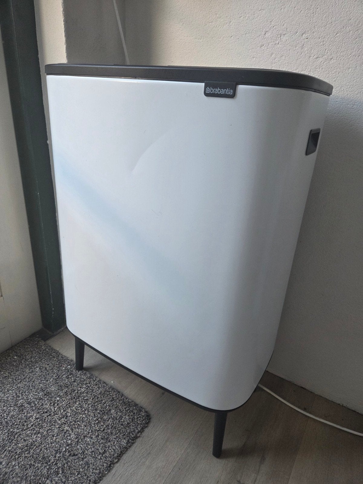 Brabantia Bo Touch Bin / Prullenbak 2x30L afvalscheiding, Ophalen, Gebruikt, Kunststof, Wit