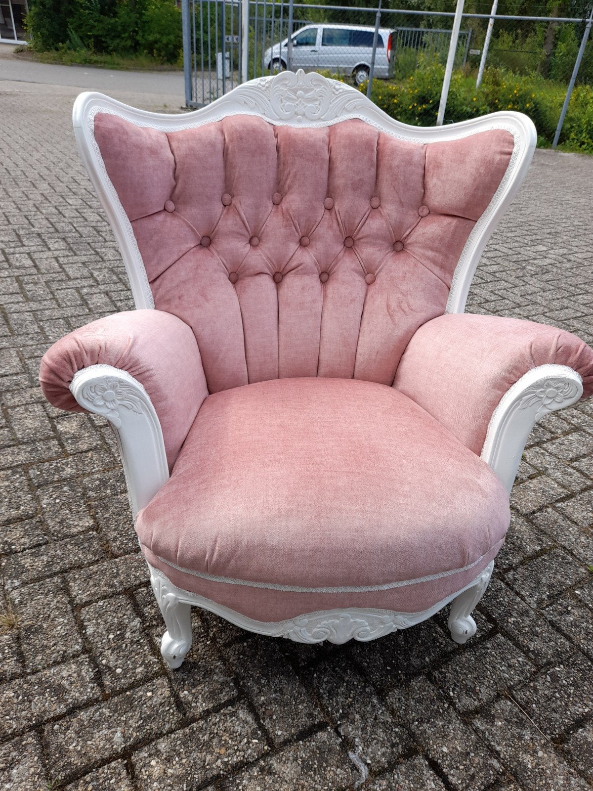 Mooie barok fauteuile geheel opnieuw gestoffeerd, Ophalen, Zo goed als nieuw, 75 tot 100 cm