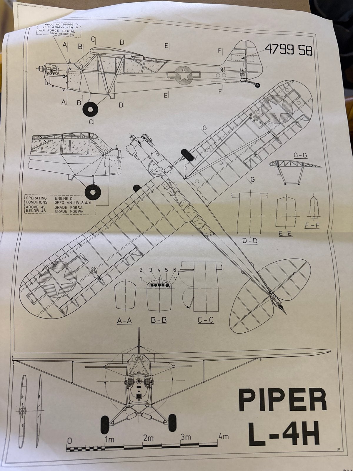 Piper L-4H Vliegtuig Modelbouw Kit - Nieuw, Nieuw, Groter dan 1:72, Vliegtuig, Ophalen