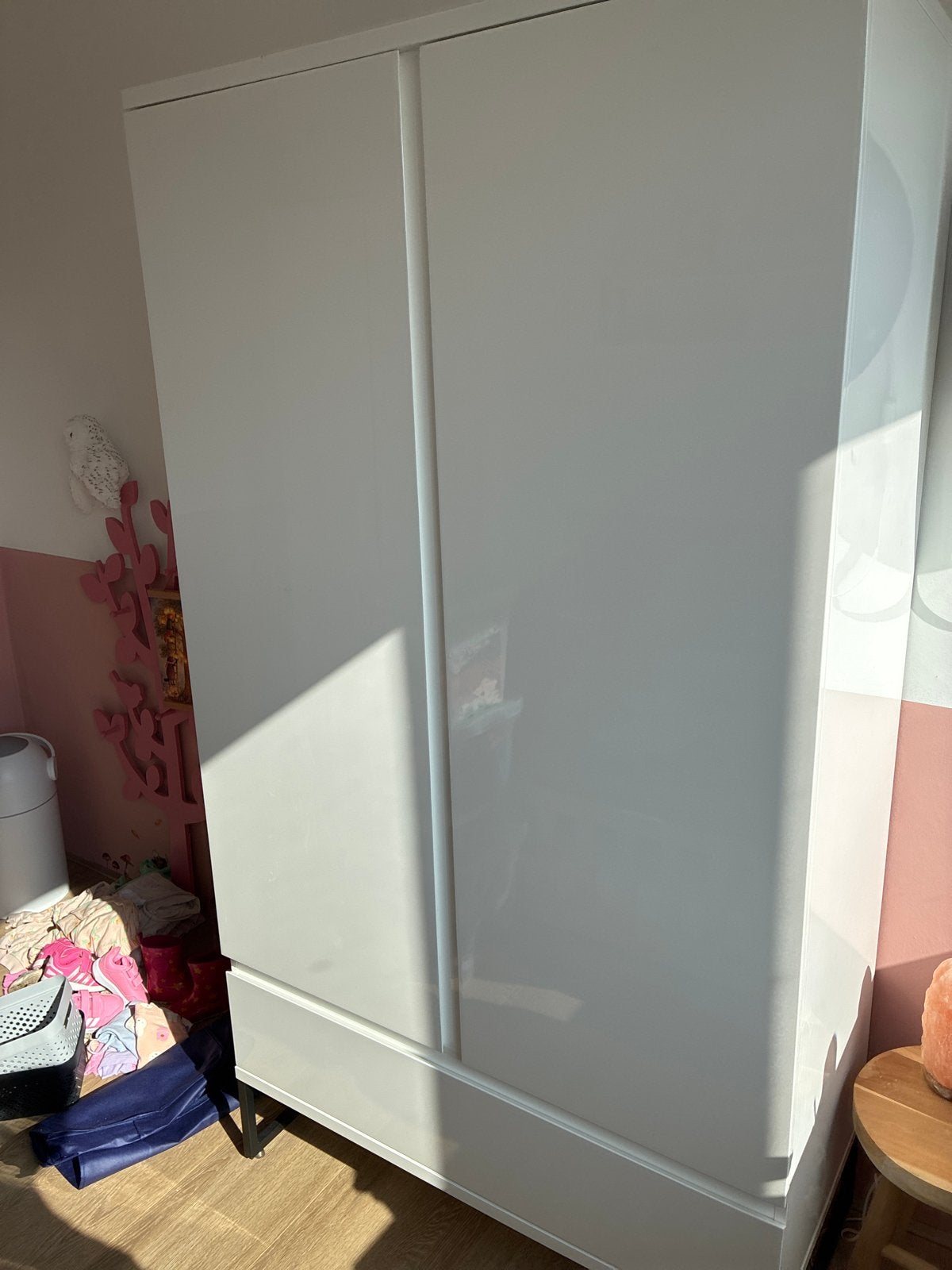 Witte kledingkast Interbaby met lades en planken, Ophalen, Gebruikt, 50 tot 100 cm, Met lade(s)