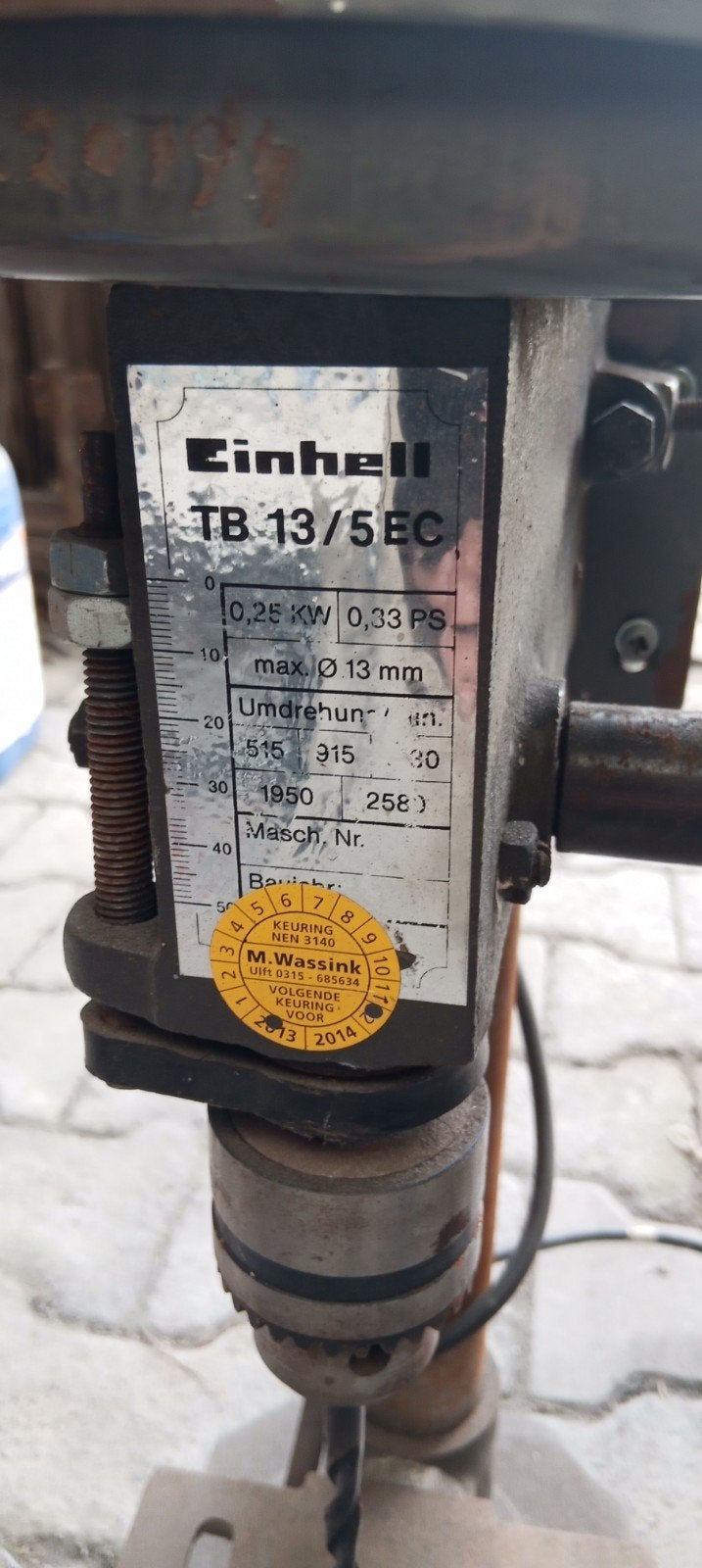 Einhell TB 13/5 EC Kolomboormachine, Ophalen, Gebruikt, Minder dan 400 watt, Kolomboormachine