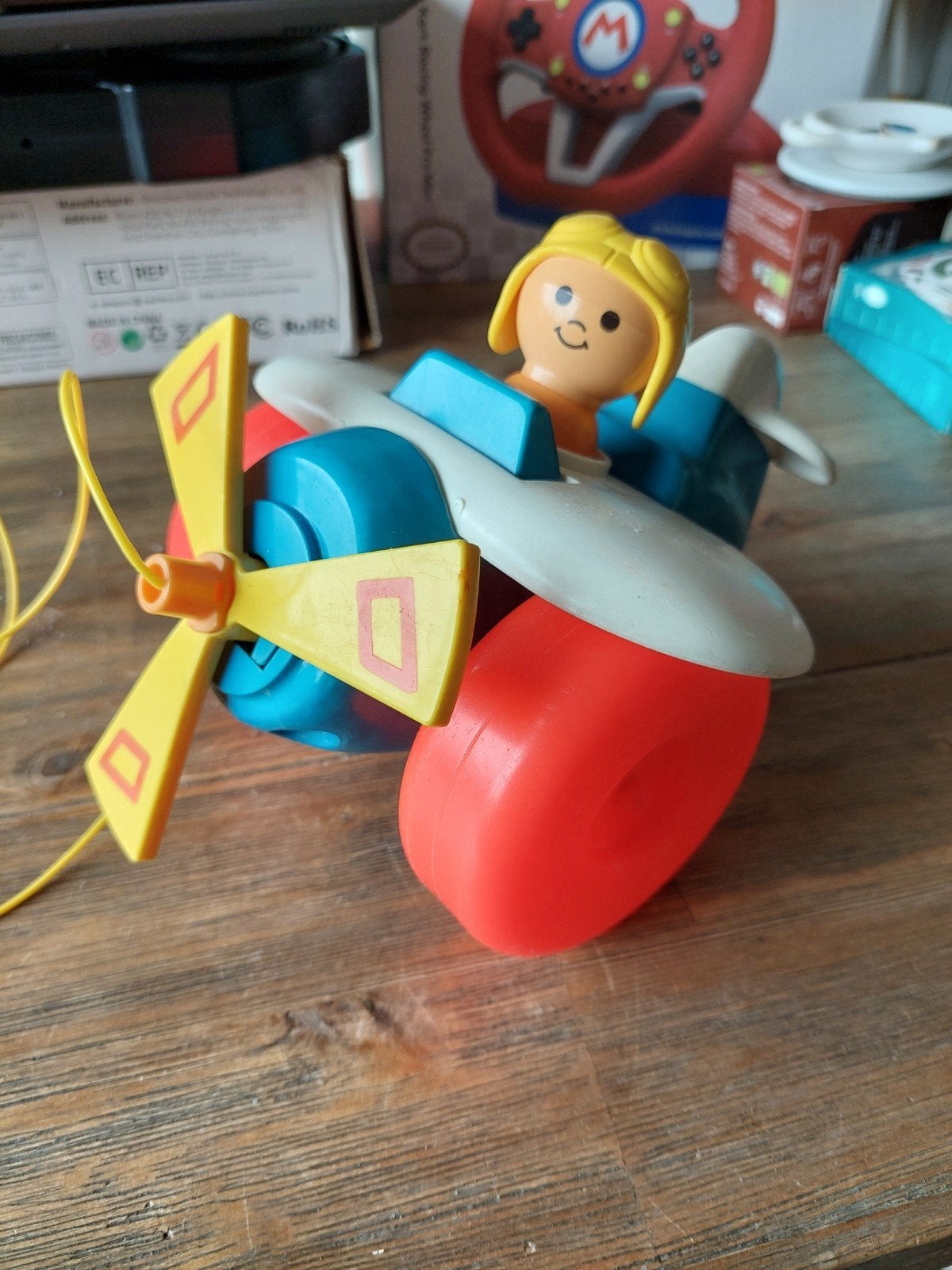 Vintage Fisher-Price Vliegtuig Speelgoed 1980, Ophalen of Verzenden, Gebruikt, Duw- of Trekspeelgoed