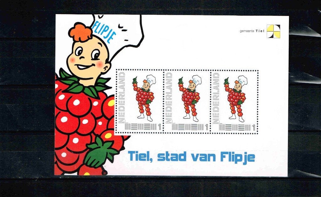 Tiel stad van Flipje Tiel vel 3 persoonlijke zegels /12b8, Verzenden, Na 1940, Postfris