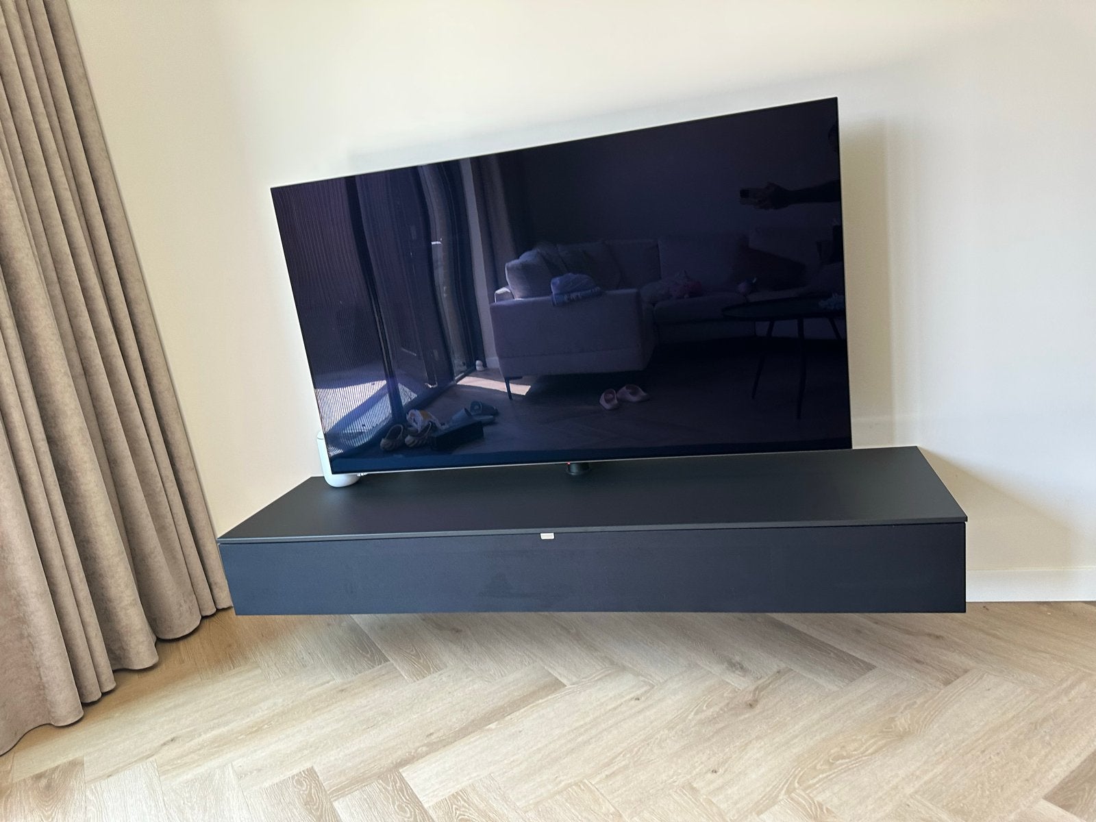 Spectral Next NXS1804 design tv-meubel matzwart, Huis en Inrichting, Kasten | Televisiemeubels, Ophalen, Overige materialen, 150 tot 200 cm