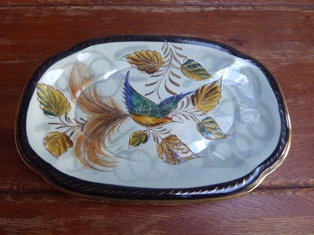 Vintage keramiek schaal H. Bequet Queregnon, Antiek en Kunst, Ophalen of Verzenden